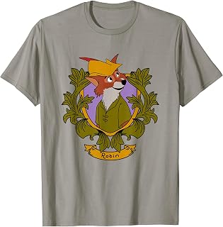 Disney Robin Hood Robin Vintage Floral Portrait T-Shirt