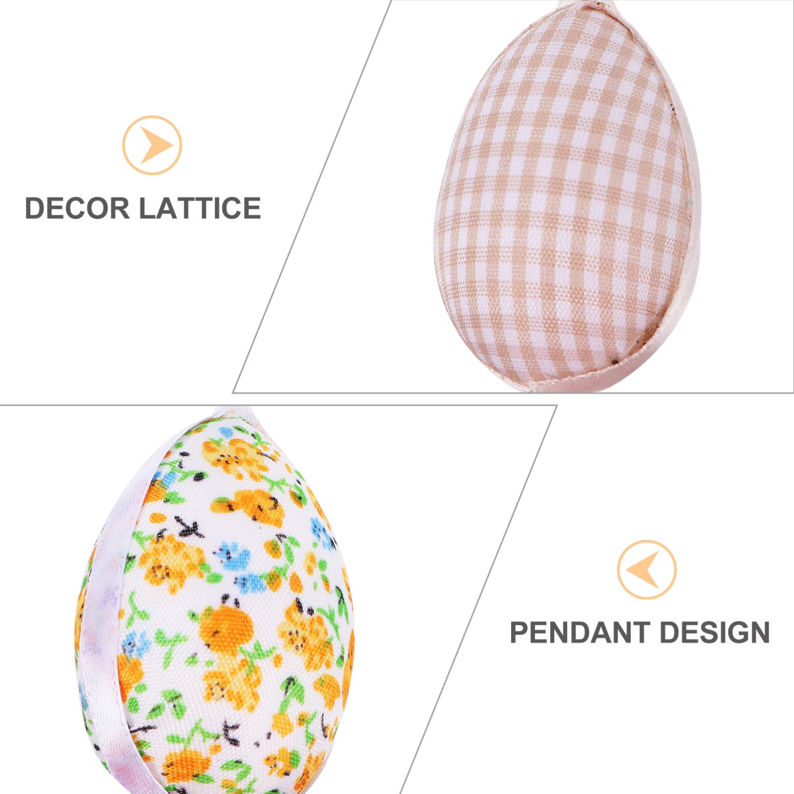 PRETYZOOM 2 Sätze Ostereier Gesprenkelte Eier Farbige Eier Aufhängen Künstliche Eier Easter Egg Decoration Osterparty Dekoration Osterei Hängende Dekoration Osterschmuck Stoff 27 Stück * 2