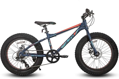 Miniatura 2 de Hiland - Bicicleta de neumáticos gruesos para niños, Shimano de 7 velocidades, freno de disco doble, 2024 pulgadas, bicicleta de montaña para niños