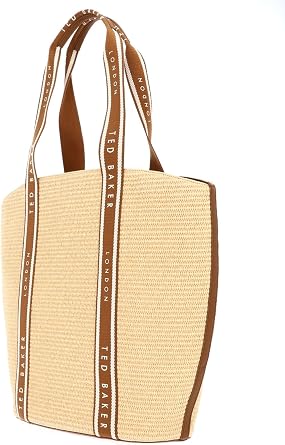 Ted Baker shopper bag Raffia Webbing Detail Raffia Large Tote Bag Brown beige