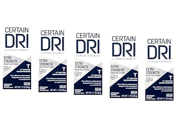 Certain Dri Antiperspirant Solid for Excessive Perspiration, 1.7 oz, 5-Pack