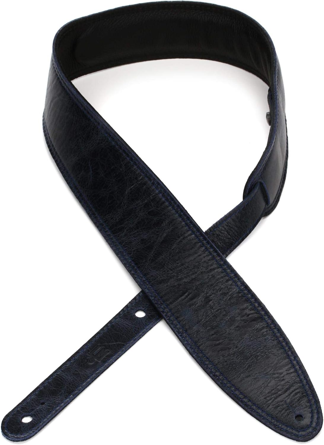 LM Products Chroma Leather Guitar Strap - Dark Blue