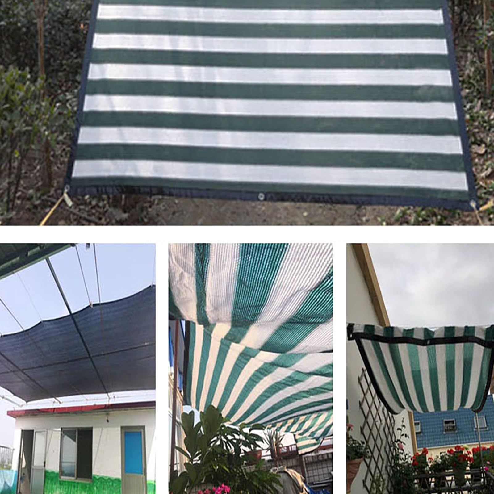 Schattennetz für Terrasse Garten Balkon & Innenhöfe - 4x5M Sonnenschutznetz UV beständig einfach zu befestigen ideal für Gewächshäuser und Fenster.