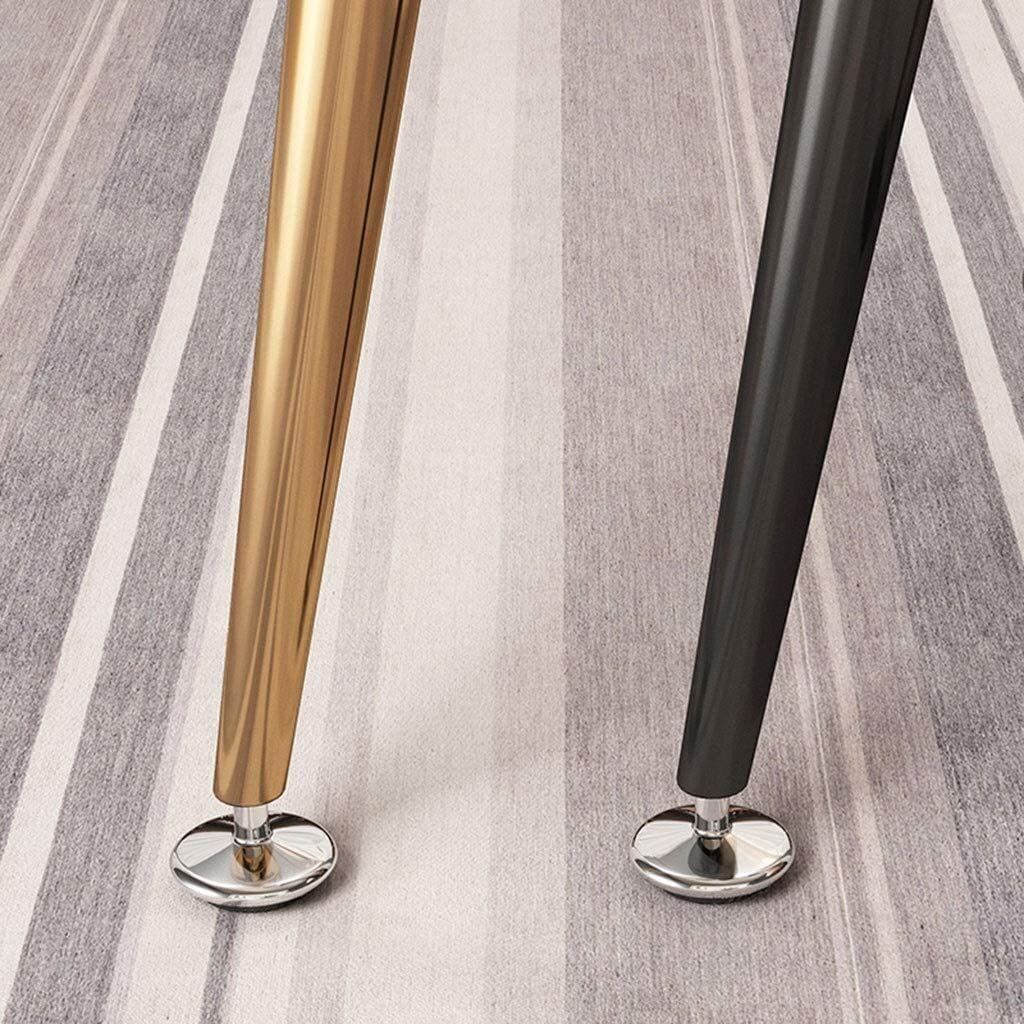 Gelbe Esszimmerstühle aus Samt, 6er-Set – Metallbeine, Sessel, Heimstuhl für Restaurant, Konferenzraum, Stühle mit Rückenlehne und gepolstertem Sitz in Schwarz