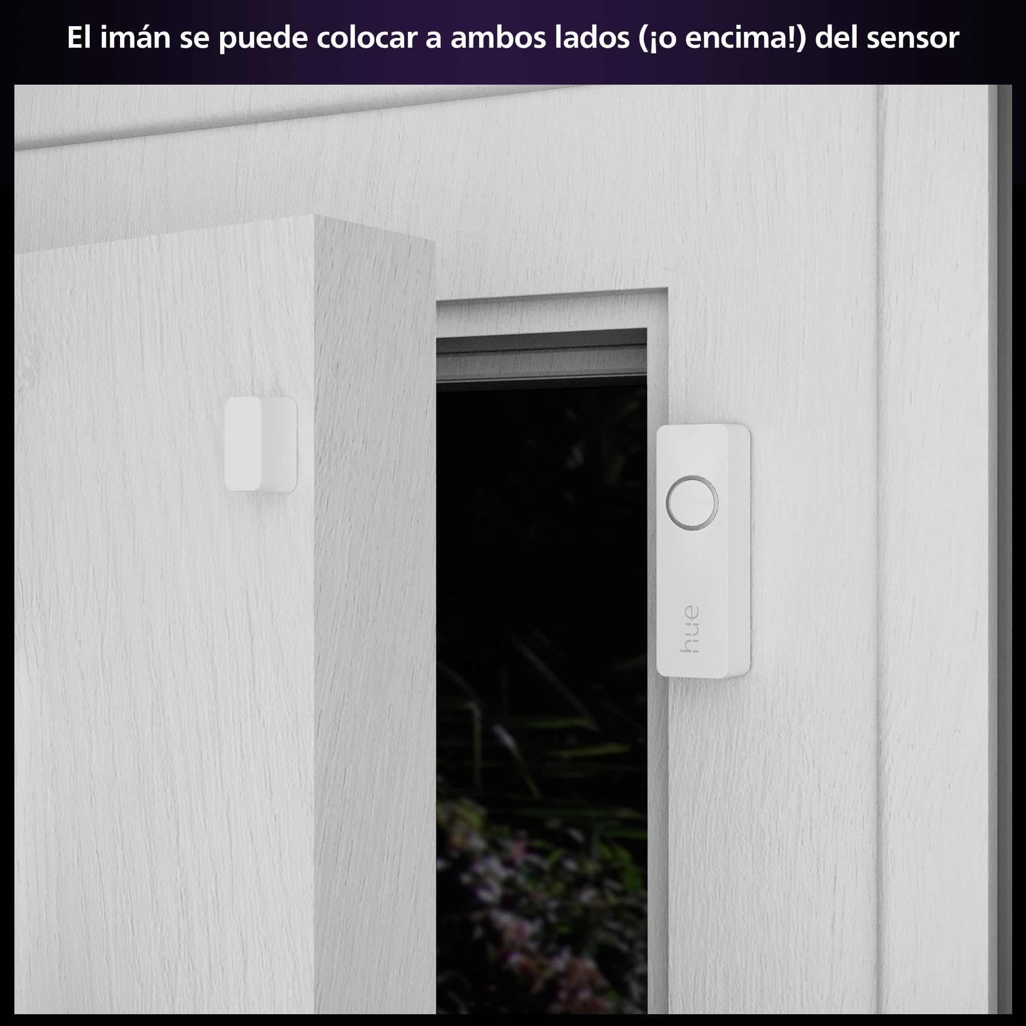 Philips Hue Secure Sensor de Contacto Inteligente para Puertas y Ventanas, Control de Vigilancia y Luz Inteligente con Solo una App, Requiere Bridge, Pack de 2 Sensores, Blanco