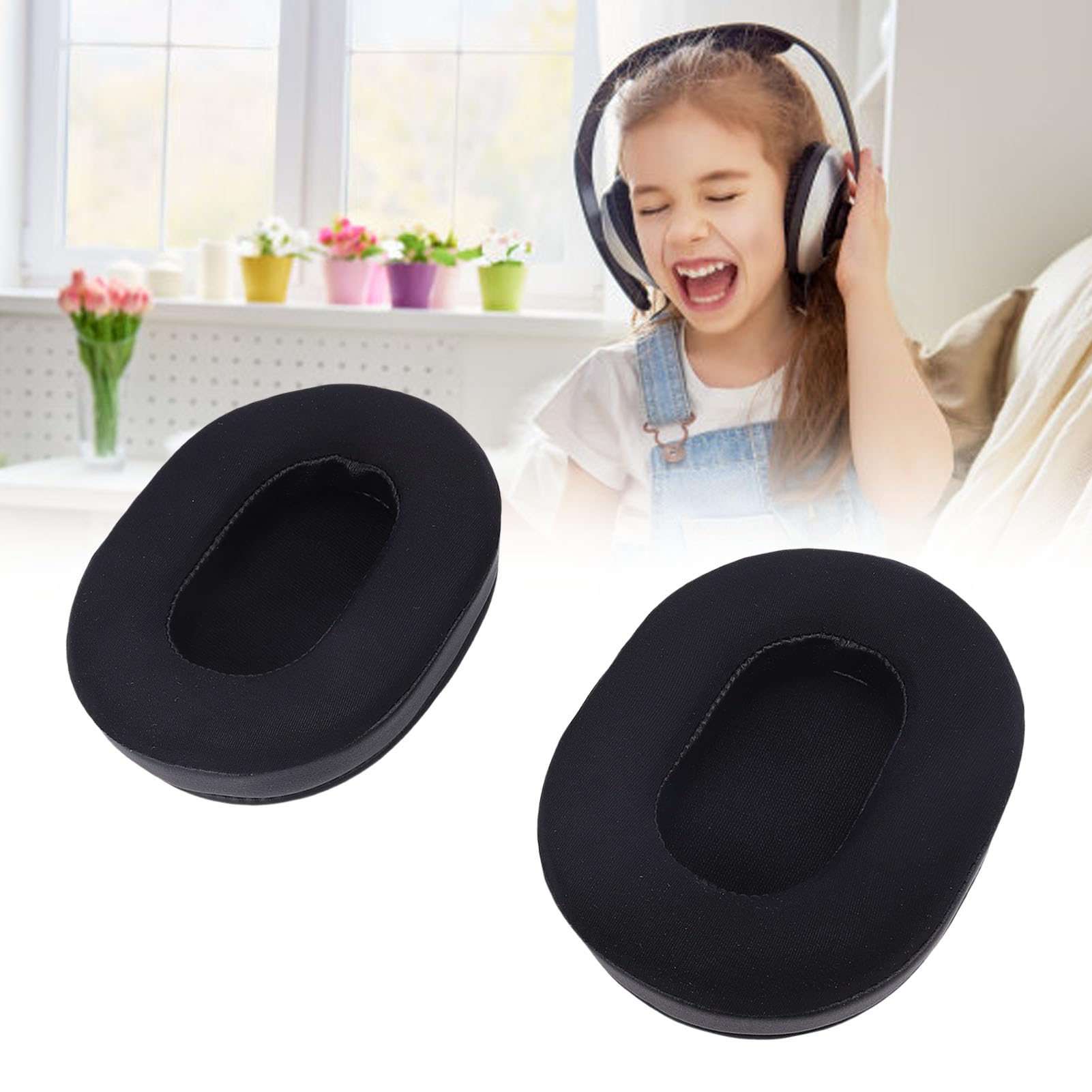 Zunate 2PCS Zestaw Słuchawkowy EARPADS, Miękkie Miękkie Białko Skórzane Słuchawki Oddychające z Jedwabnej Tkaniny, Miękkie Chłodzenie Komfortu, do Zużycia Słuchawek WH Ult900N