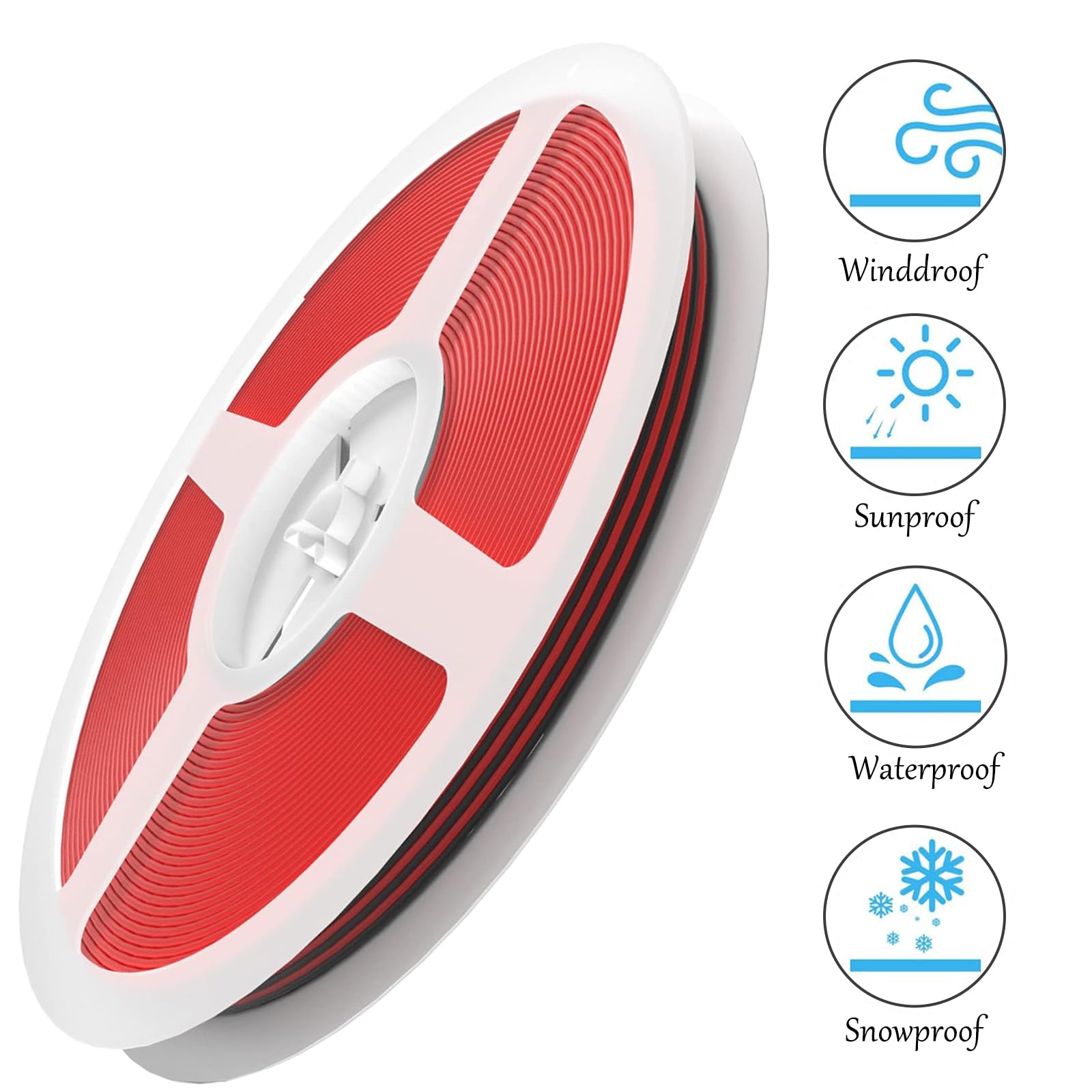 10M/32.8FT Electrical Wire 22AWG, 2-Core Red/Black, PVC Insulated - View #7