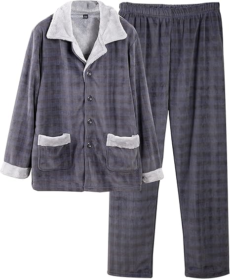 Amazon パジャマ メンズ レディース ルームウェア ペア 夫婦 長袖 裏ボア もこもこ フリース あったか 前開き 上下セット 吸汗通気 部屋着 極暖 冬 パジャマ ルームウェアセット 通販