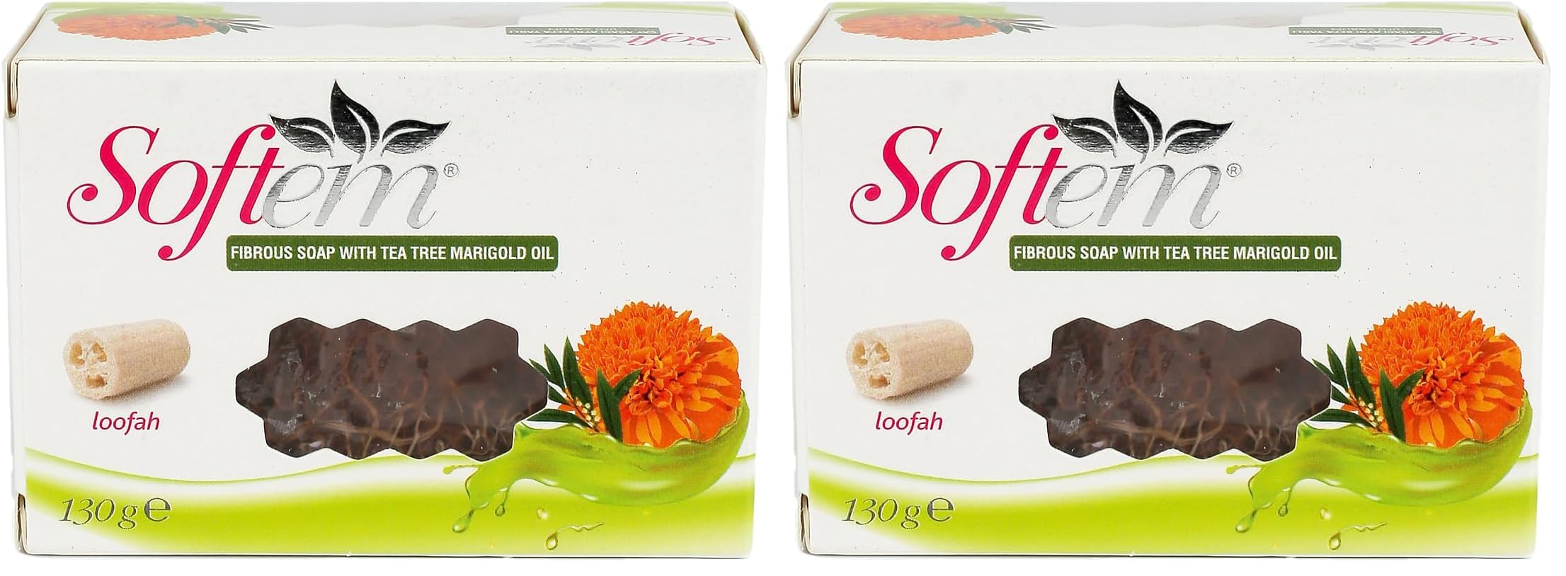 Softem Çay Ağacı Ve Aynısefa Yağlı Lifli Sabun 130G | Doğal Kabak Lifi İçerikli | Cilt Temizliğinde Etkili | Antibakteriyel Ve Yatıştırıcı Etki (2 paketi)