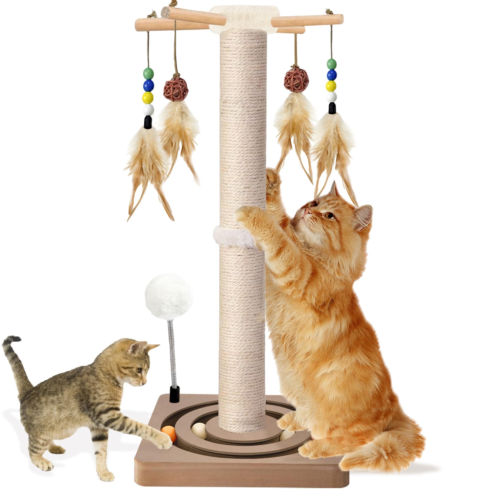 Arbre à chat en sisal anti-ennui de 83 cm pour stimuler les chats d'intérieur sédentaires