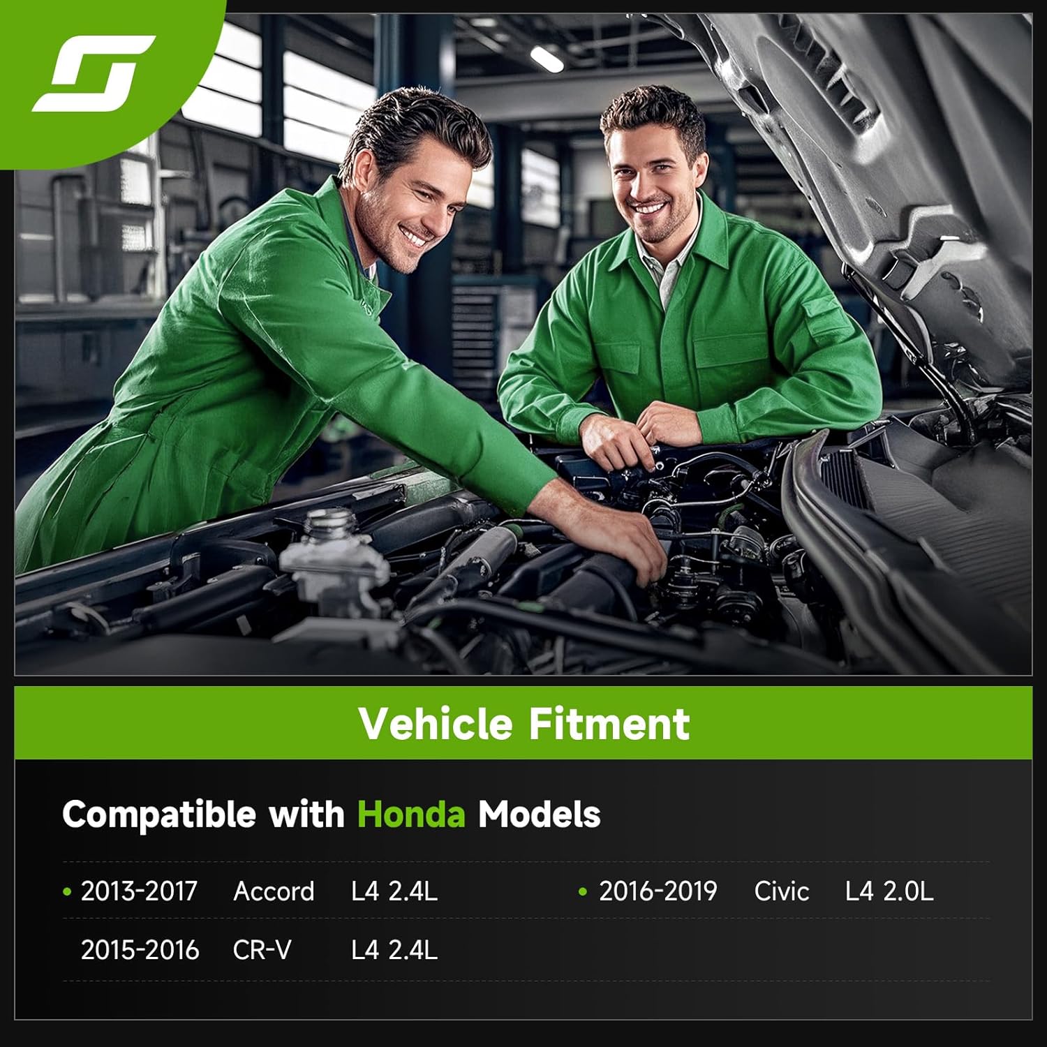 10914N New Starter Compatible with 2013-2017 Honda Accord 2.4L EX LX Sport, 2015-2016 CR-V CRV 2.4L, 2016-2019 Civic 2.0L 31200-5A2-A51 31200-5A2-A52 SM740-09 SM-74009