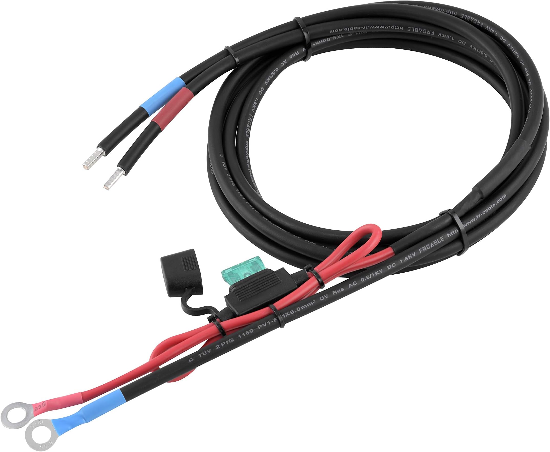 Njoysolar 6 mm² Battery Cable Solar Charge Controller and Battery with Fuse M8 Ring Eyelets (30)