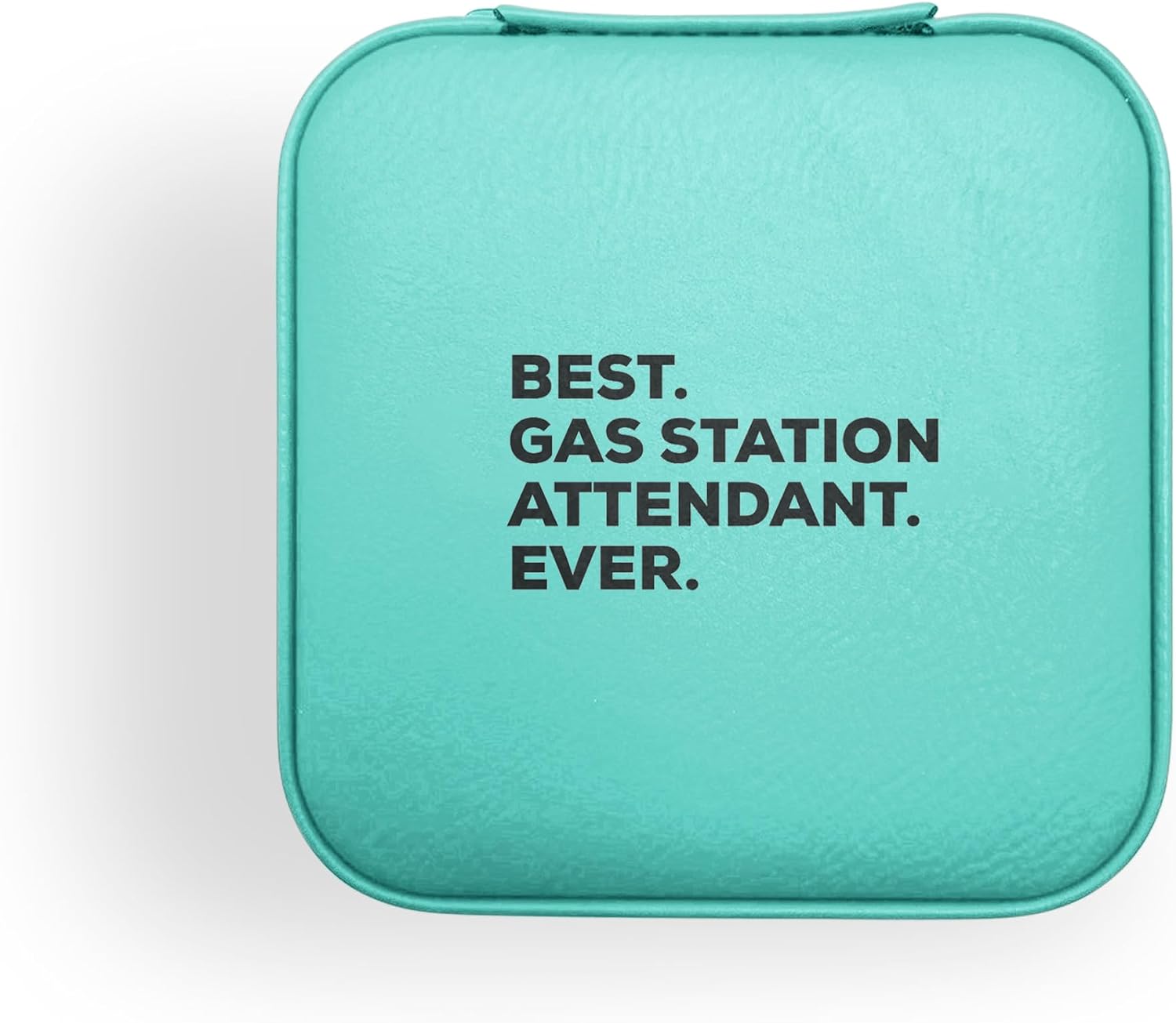 SpreadPassion Travel Jewelry Case, Gas Station Attendant Travel Jewelry Case, Jewelry Travel Organizer for Women, Gift for Unicorn Lady, Case for Ring, Pendant, Earring, Necklace, Bracelet (Teal Blue)