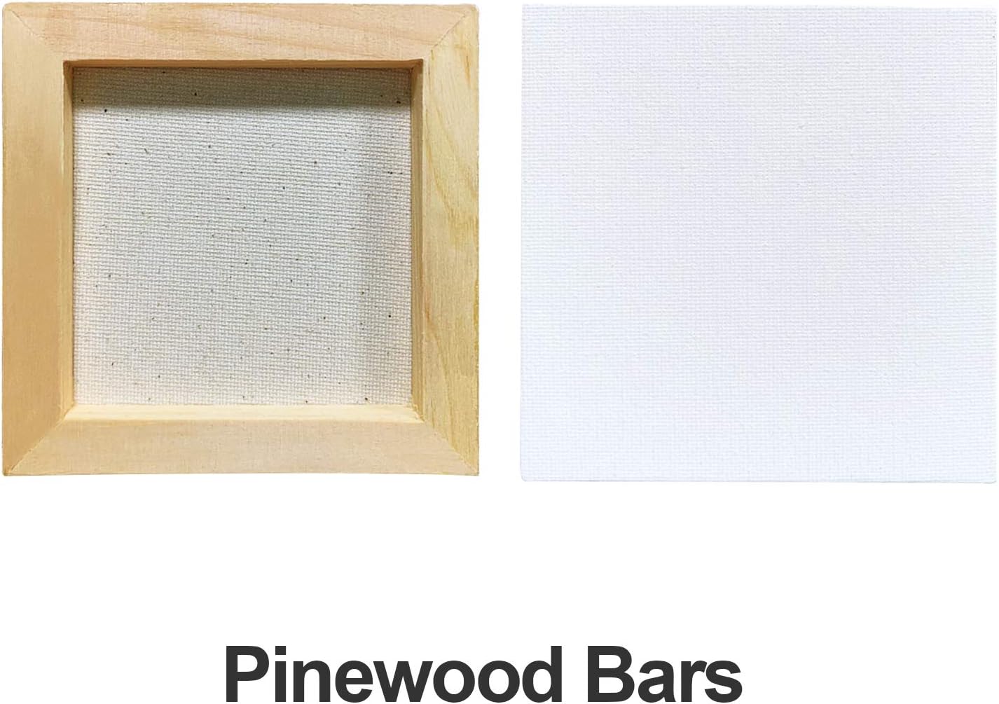 AUREUO Mini Stretched Canvas - 5x5 Inch/24 Pack - 2/5 Inch Profile Tiny Square Canvas Boards for Painting - Art Gift Set Bulk Pack Canvases for Acrylic Halloween Painting & Craft
