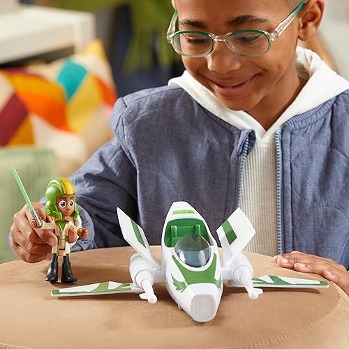 Miniatura 7 de Star Wars Young Jedi Adventures Jedi Pilot Kai Brightstar, figura de acción a escala de 4 pulgadas, juguetes, juguetes preescolares para niños y