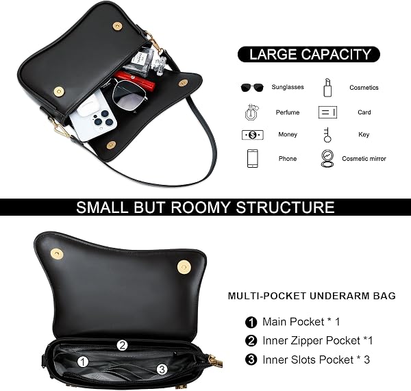 KKXIU Shoulder Bag for Women Small Clutch Purses Cute Hobo Handbag Trendy Underarm Bag - 4