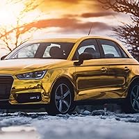 Vista 4 de TeckWrap - Vinilo autoadhesivo para envoltura de coche efecto espejo cromado, 29,2 x 152,4 cm (dorado)