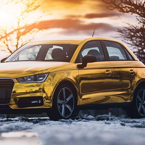 Miniatura 4 de TECKWRAP Adhesivo autoadhesivo de vinilo dorado con espejo cromado de 11.5 x 60 pulgadas (dorado)