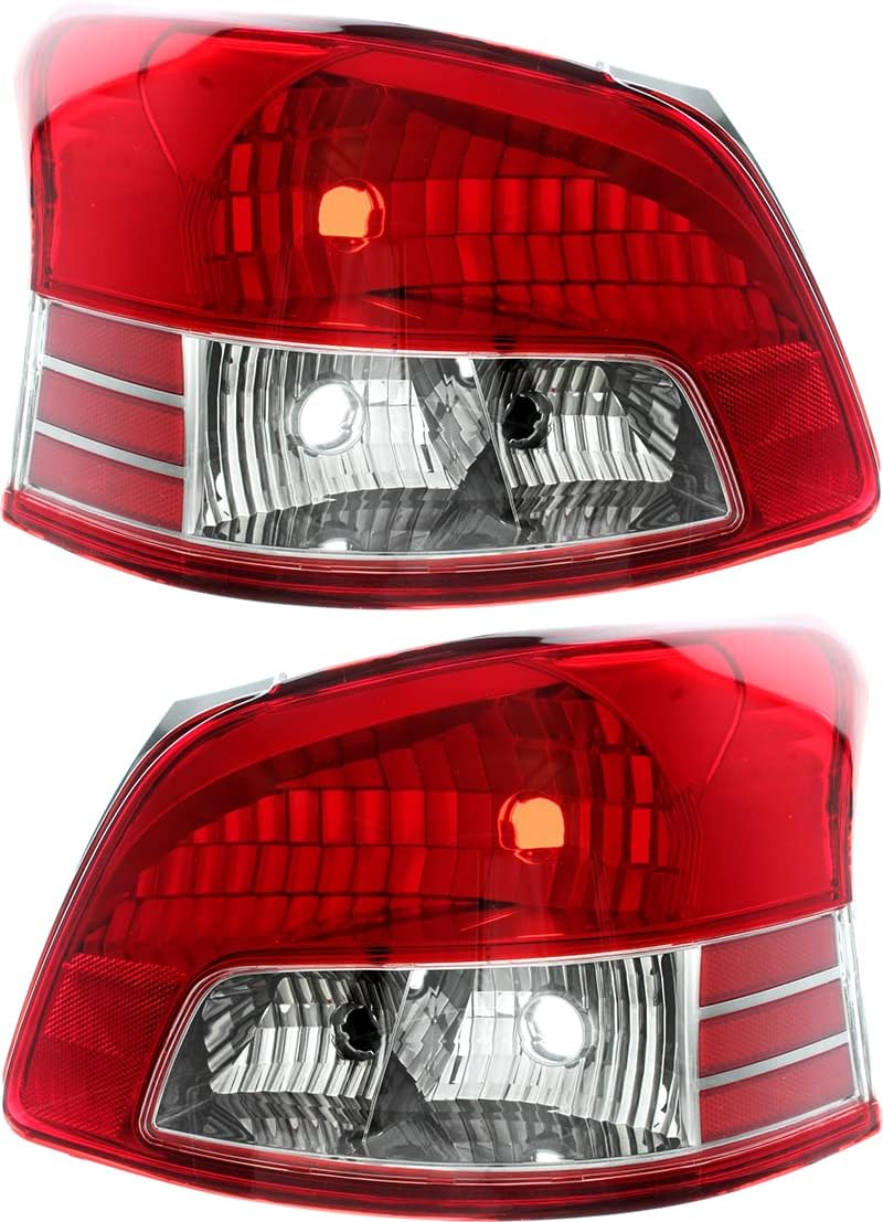 Amazon.com: For Toyota Yaris Sedan Tail Lights Lamps Set 2007 2008 2009 ...