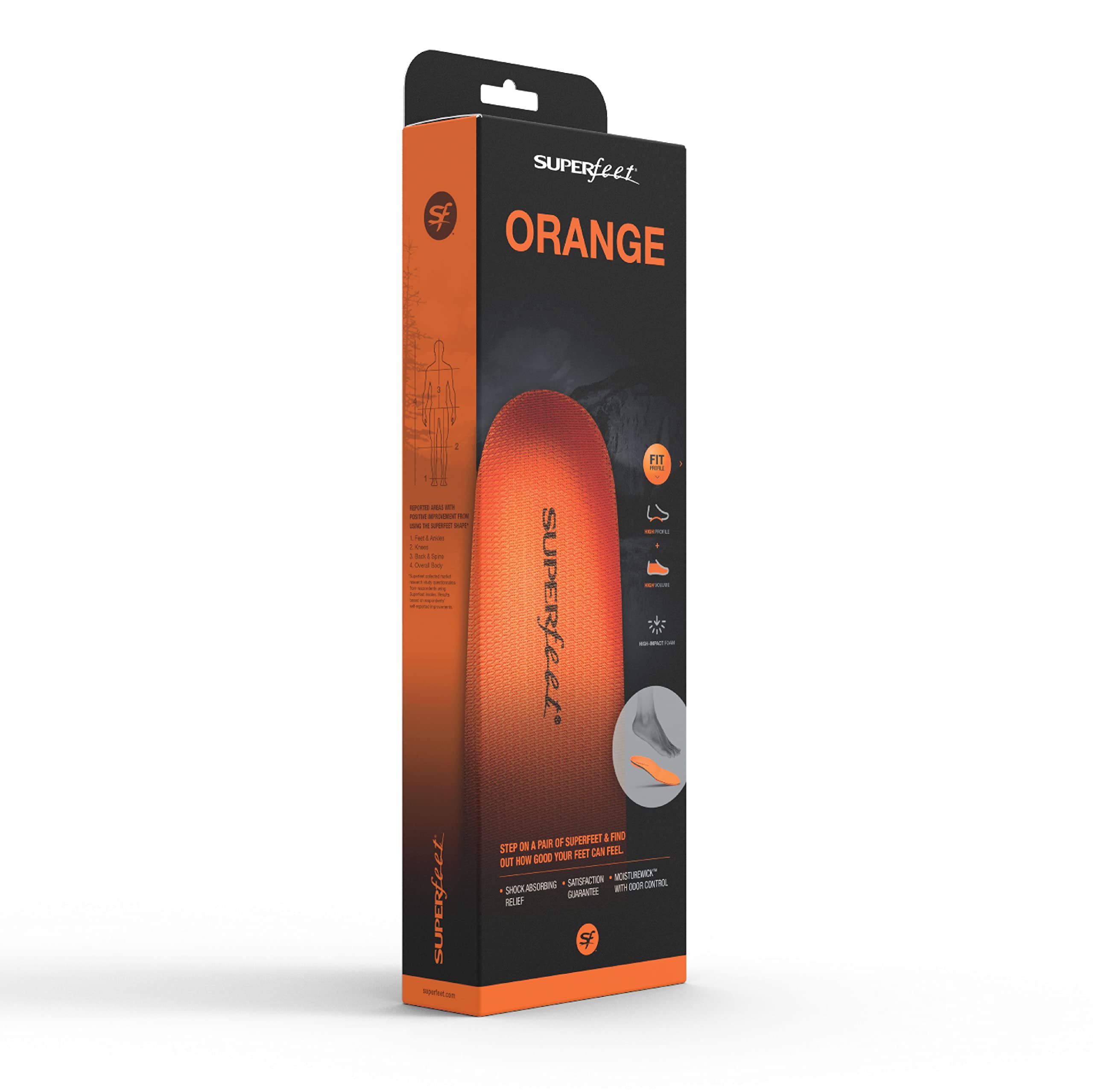 Superfeet Orange - High Arch Support Shoe Inserts
