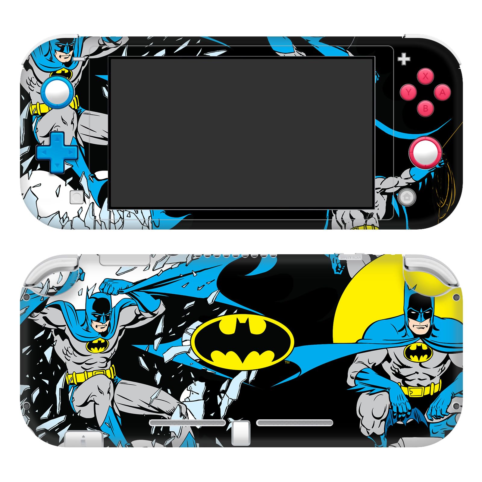 Head Case Designs sous Licence Officielle Batman DC Comics Classique Logos Et Bandes Dessinées Vinyle Autocollant De Jeu Peau Autocollant Couverture Compatible avec Nintendo Switch Lite