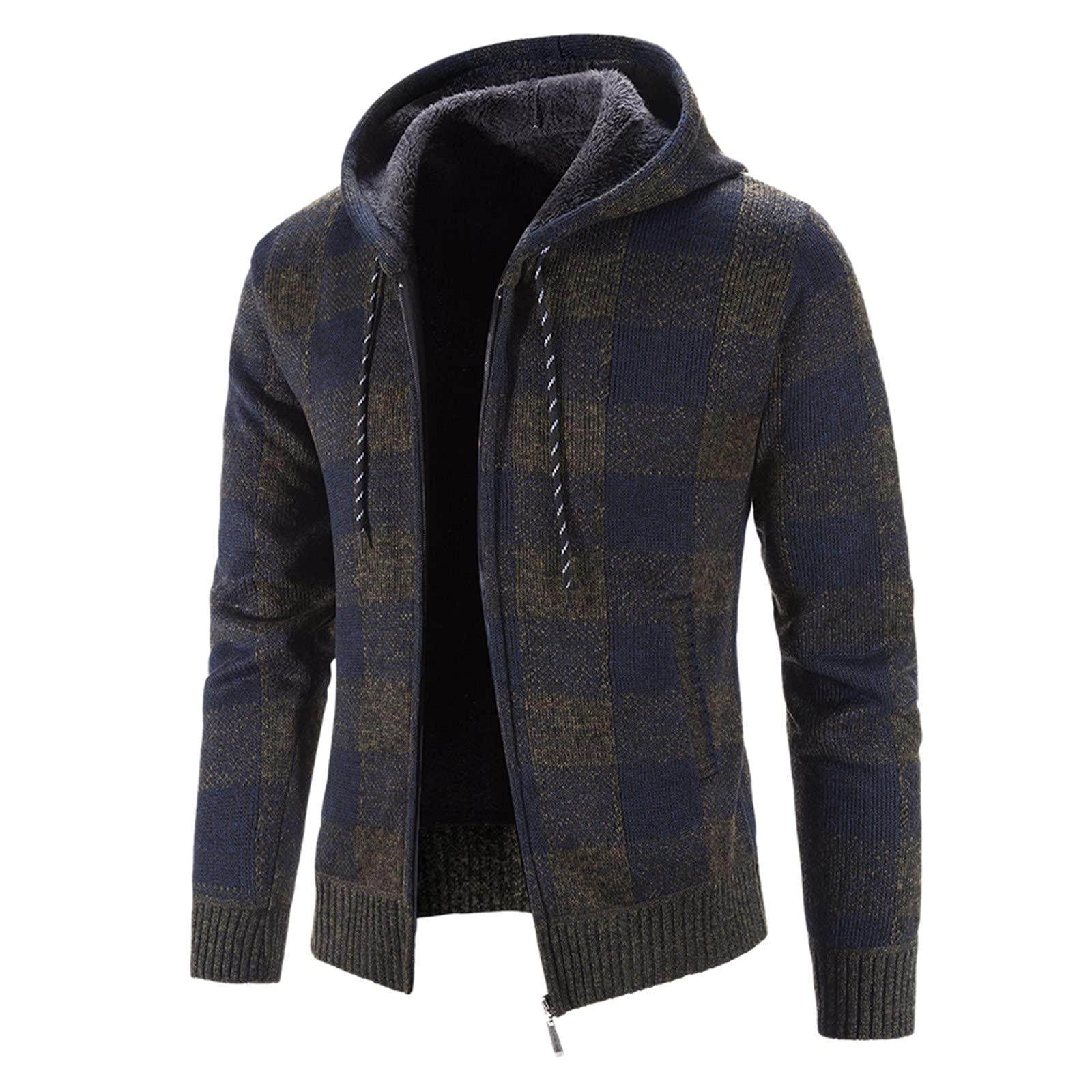 Genérico Sudadera con Capucha Y Cremallera De Manga Larga para Hombre Sudaderas con Capucha para Hombres Sudadera Vintage Feo Suéter Navideño Hombre De Talla Manga Larga Ventilada Camisa