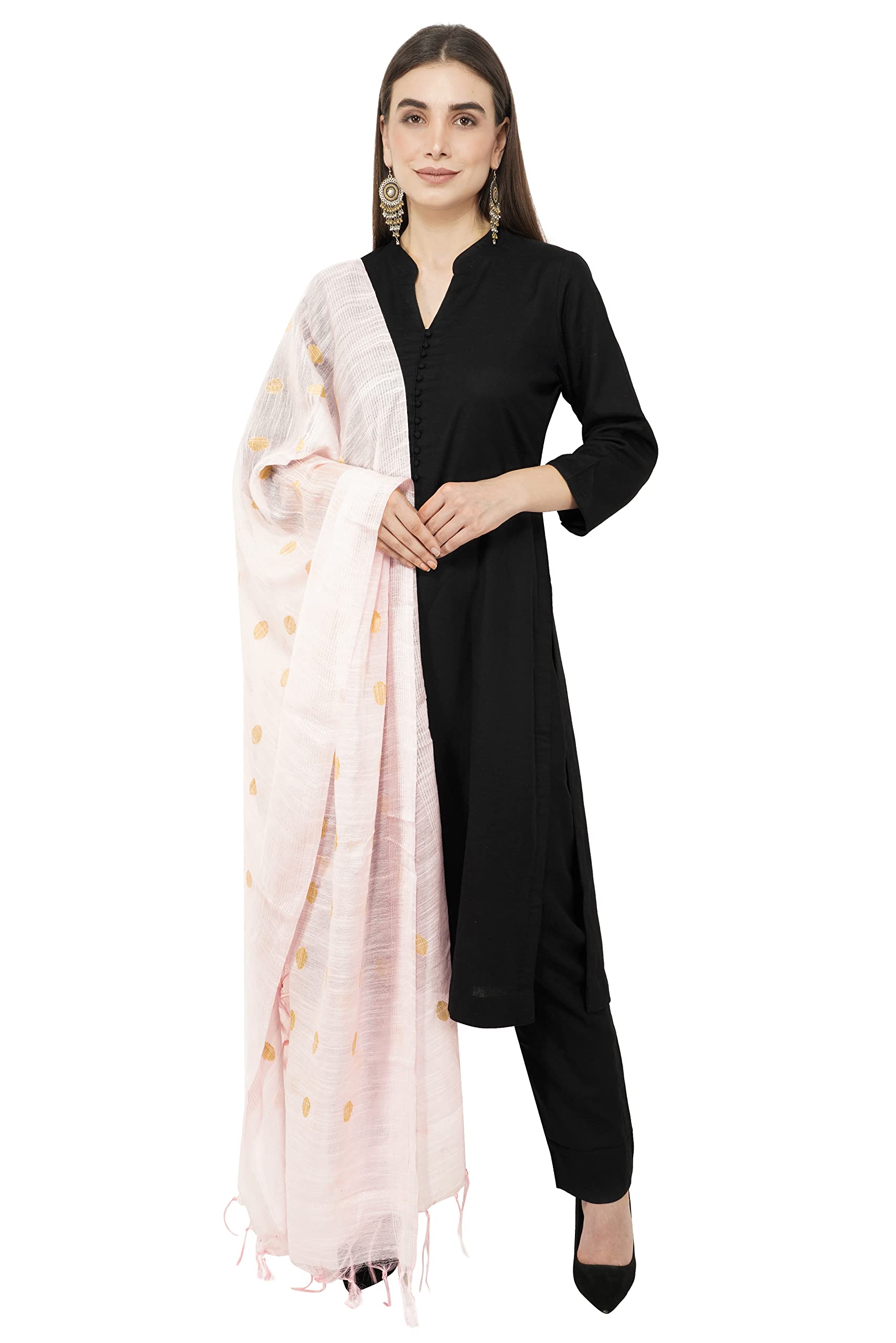 rhe-ana Women's Art Silk/Viscose Stole Dupatta for women | Stoles for Girls Stylish Latest | Shawl And Stall For Ladies With Polka Dots 30 x 90 Inches-picture-30