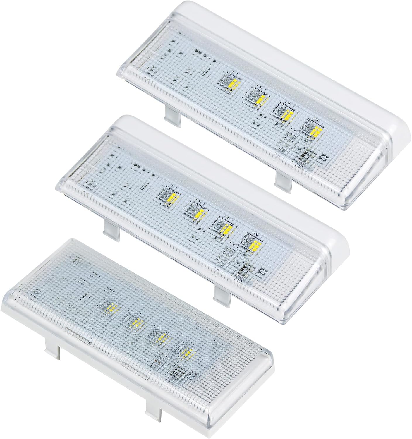 W10515057 W10515058 Refrigerator LED Light Kit, 3-Piece Fridge Light Replacement for Whirlpool Kenmore Maytag KitchenAid