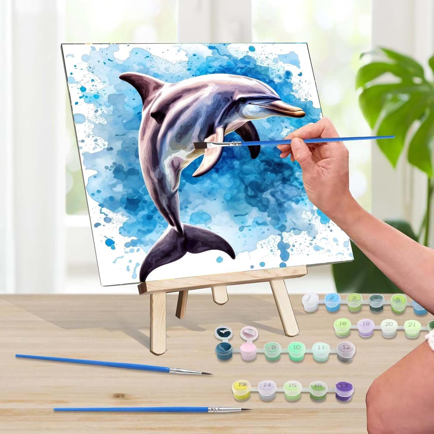 Zariocy Digitales Malen Kit – Ozean Motiv, 40x50 Cm, Mit Pinsel & Acrylfarbe, Für Anfänger & Erwachsene