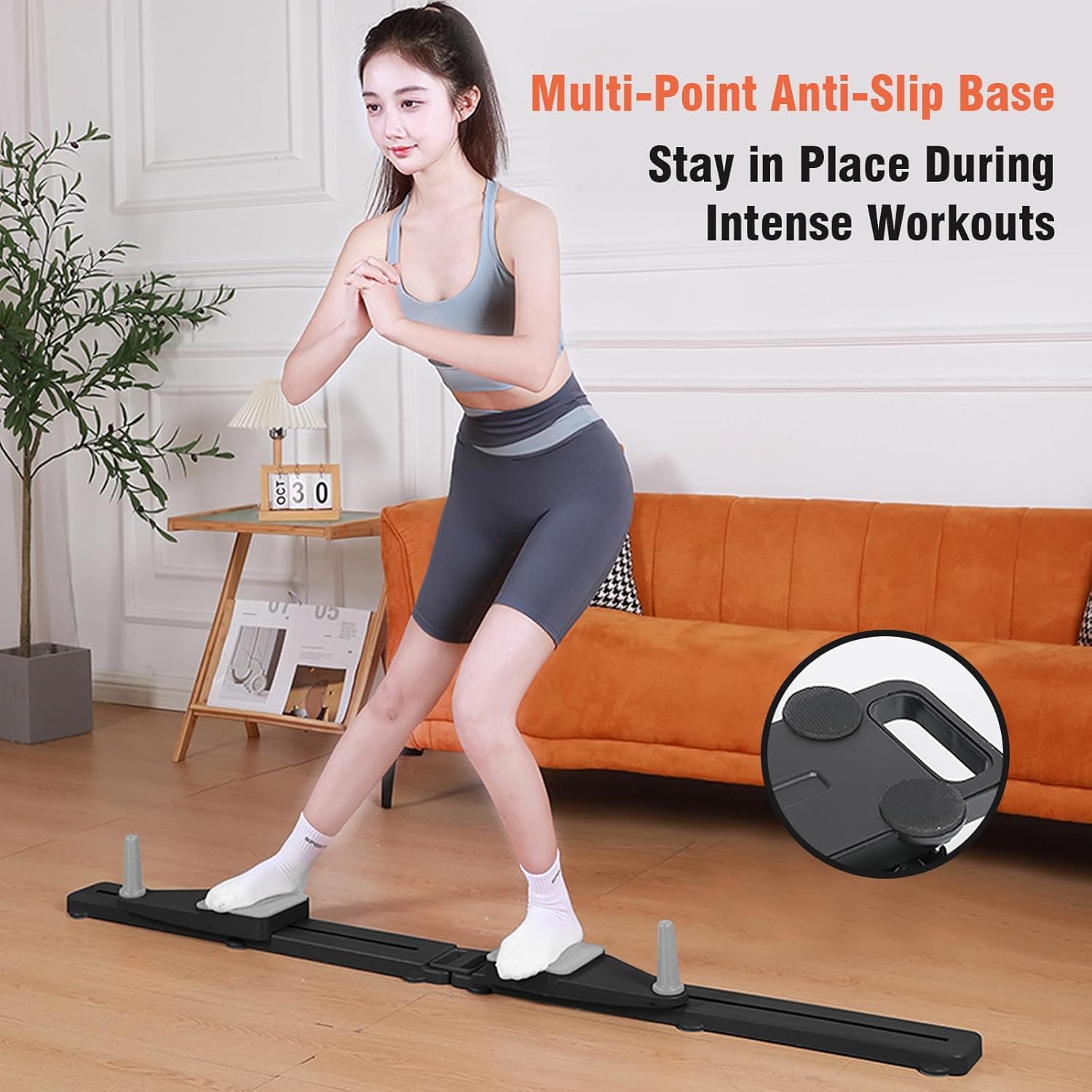 Ultimate Pilates & Abs Training Board – Multi-Function Sliding Workout Board with Dual Modes – Forearm & Stand-Up Core Trainer for Abs, Glutes, Arms & Lower Body Toning at Home