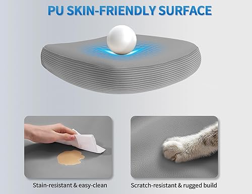 Miniatura 6 de TRALT Silla de oficina ergonómica, silla de escritorio con respaldo alto ondulado, silla de computadora con soporte lumbar ajustable, sillas de