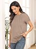 AUTOMET Blusa Mujer Encaje Manga Corta - Plisada Casual de Trabajo para Verano OEKO-TEX STANDARD 100 4