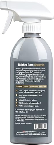 Vista 2 de Protección de acabado cerámico para neumáticos Aero Cosmetics, sin brillo de neumáticos, sin residuos de suciedad o polvo de freno 16 Fl. oz