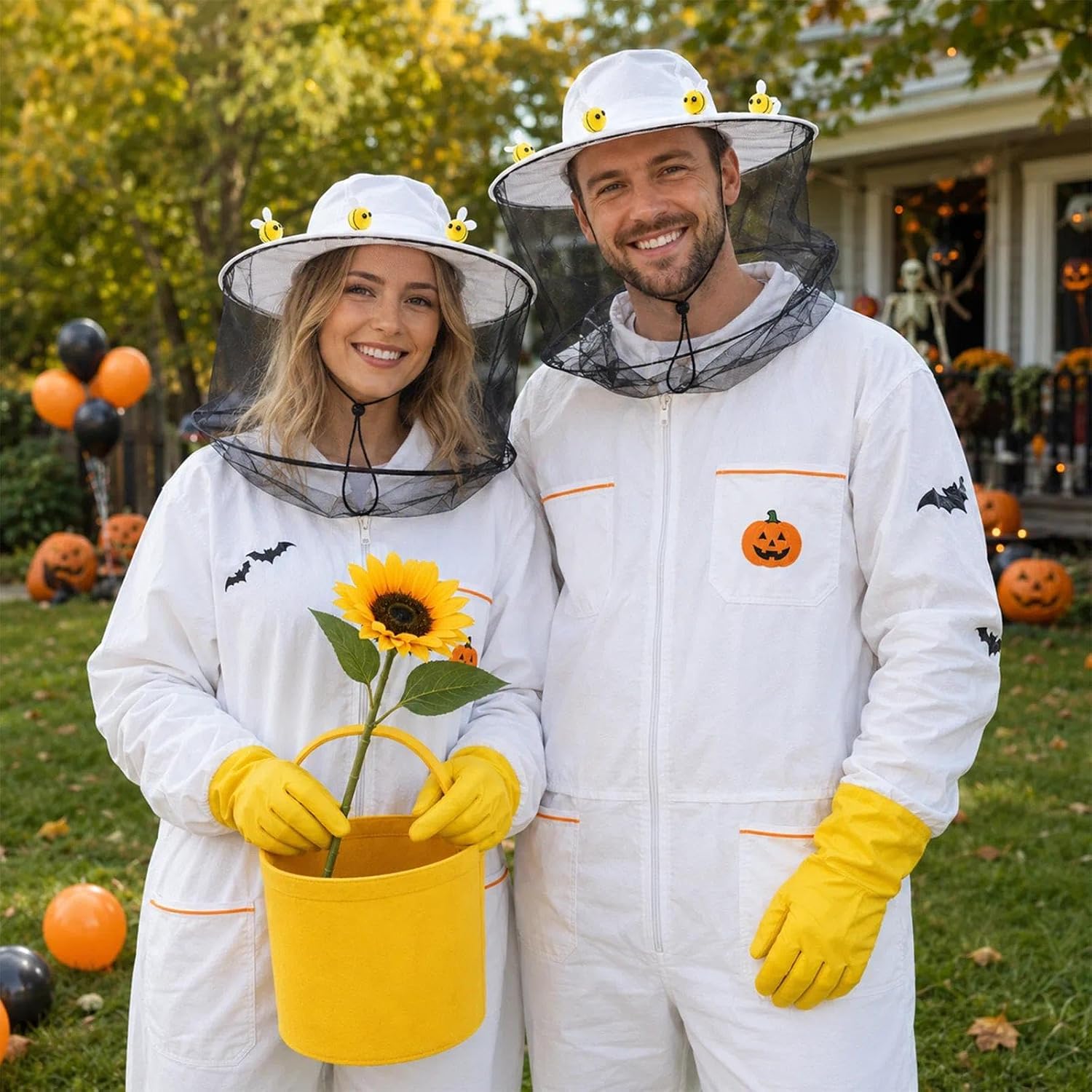 29PCS Halloween Beekeeper Hat Set,Bee Catcher Costume