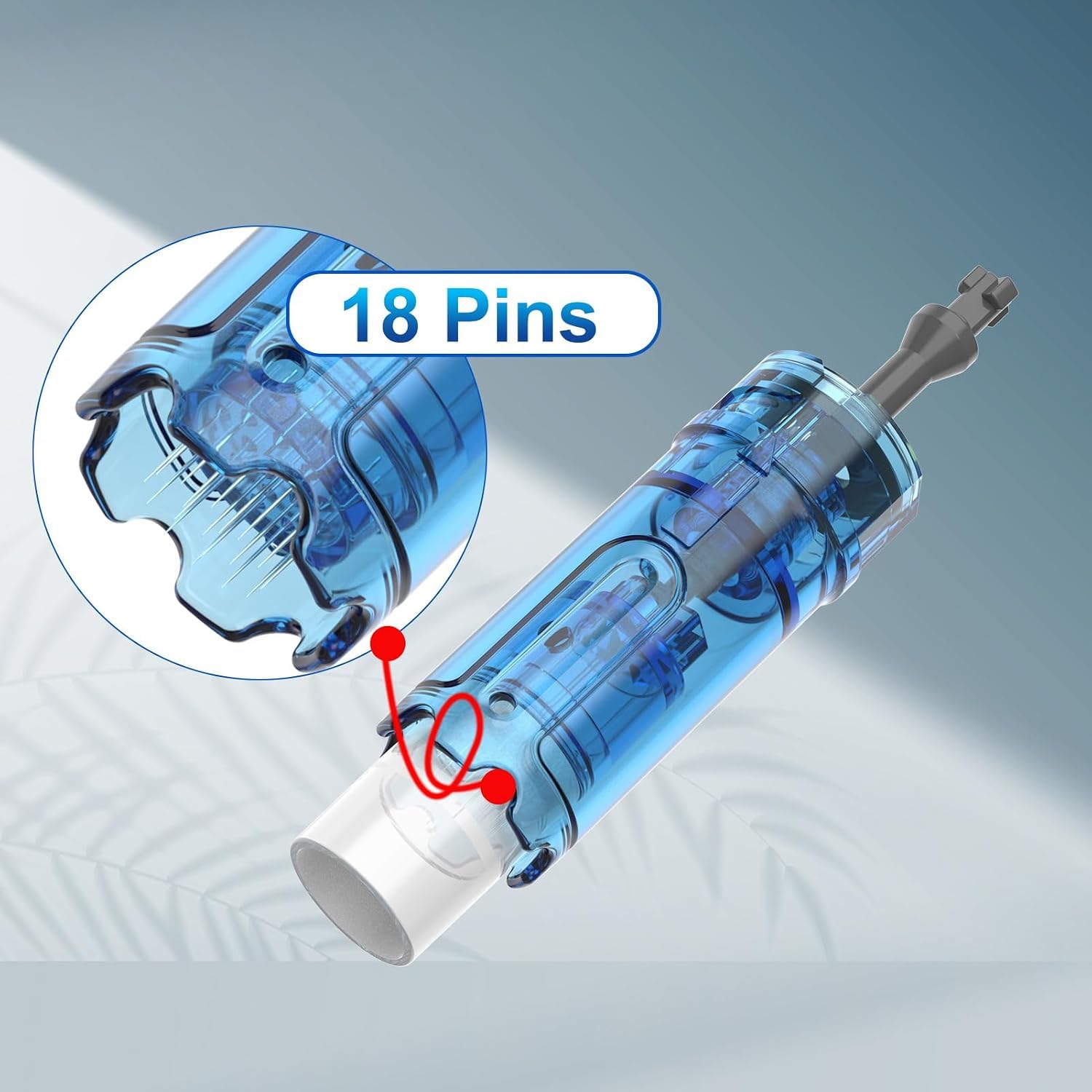 Dr. Pen M9 10 Pezzi Cartucce 18 Pins, Cartucce Monouso di Ricambio per Penna Microneedling-per la Cura Della Pelle e Dei Capelli | Chip originale M9 | 18 pin per occhi/labbra/pelle sensibile, ideale per principianti, idrata e attenua le linee sottili