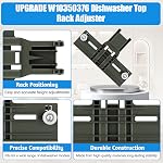 Mise à jour W10350376 W10350374 Lave-vaisselle Top Rack Parts pour Kenmore / Kitchenaid Pièces de lave-vaisselle Rack supérieur, W10195840 W10712394 Pièces de sac de lave-vaisselle pour lave-linge de bain à remous Pièces de dessus de sac(10 Boîtes)