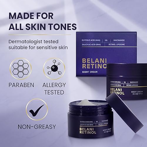 Miniatura 5 de ABERA Belani - Crema de retinol para cara, tratamiento de melasma, removedor de manchas oscuras, reduce las líneas finas, antiarrugas,