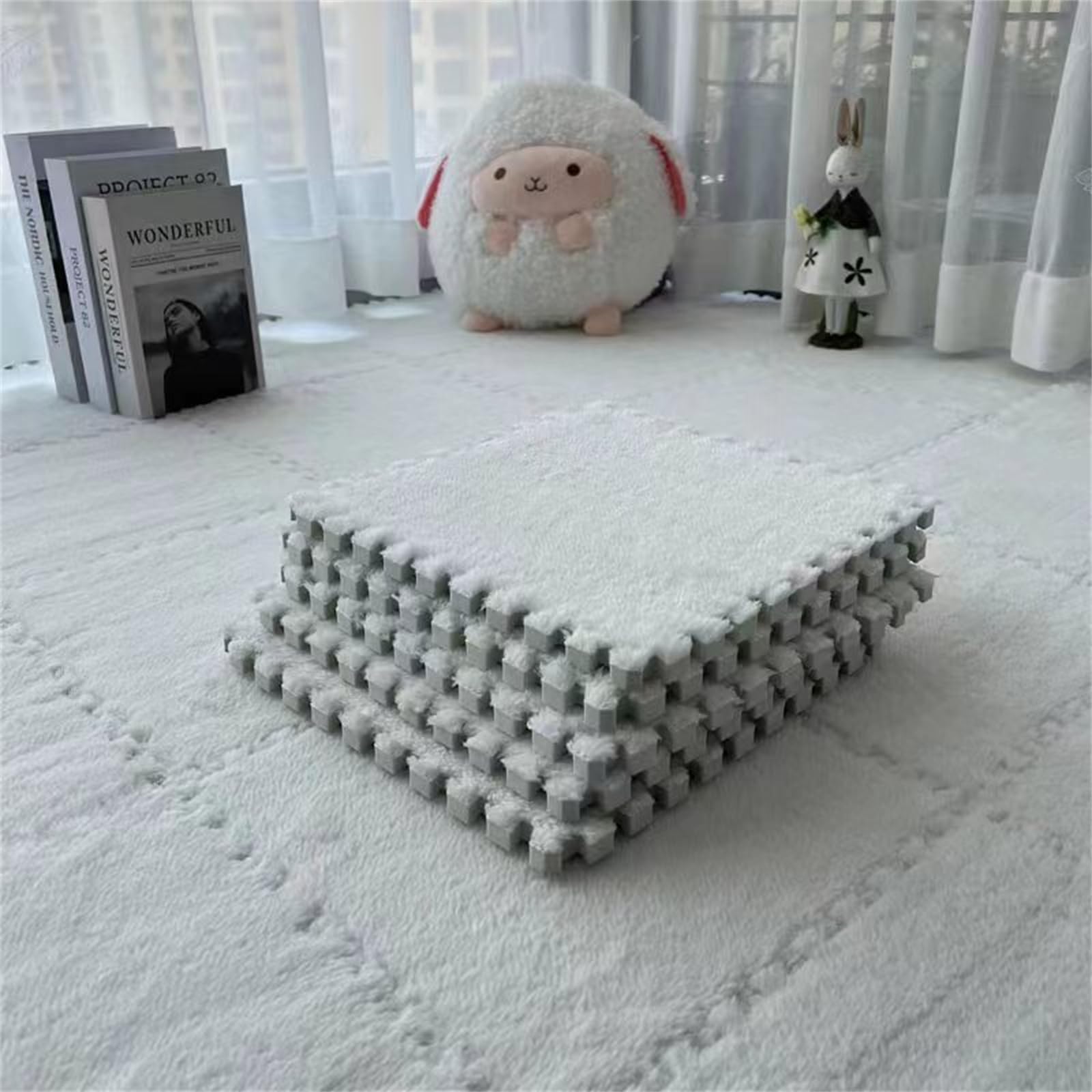 Dalles de moquette emboîtables pour amortir les chocs au sol