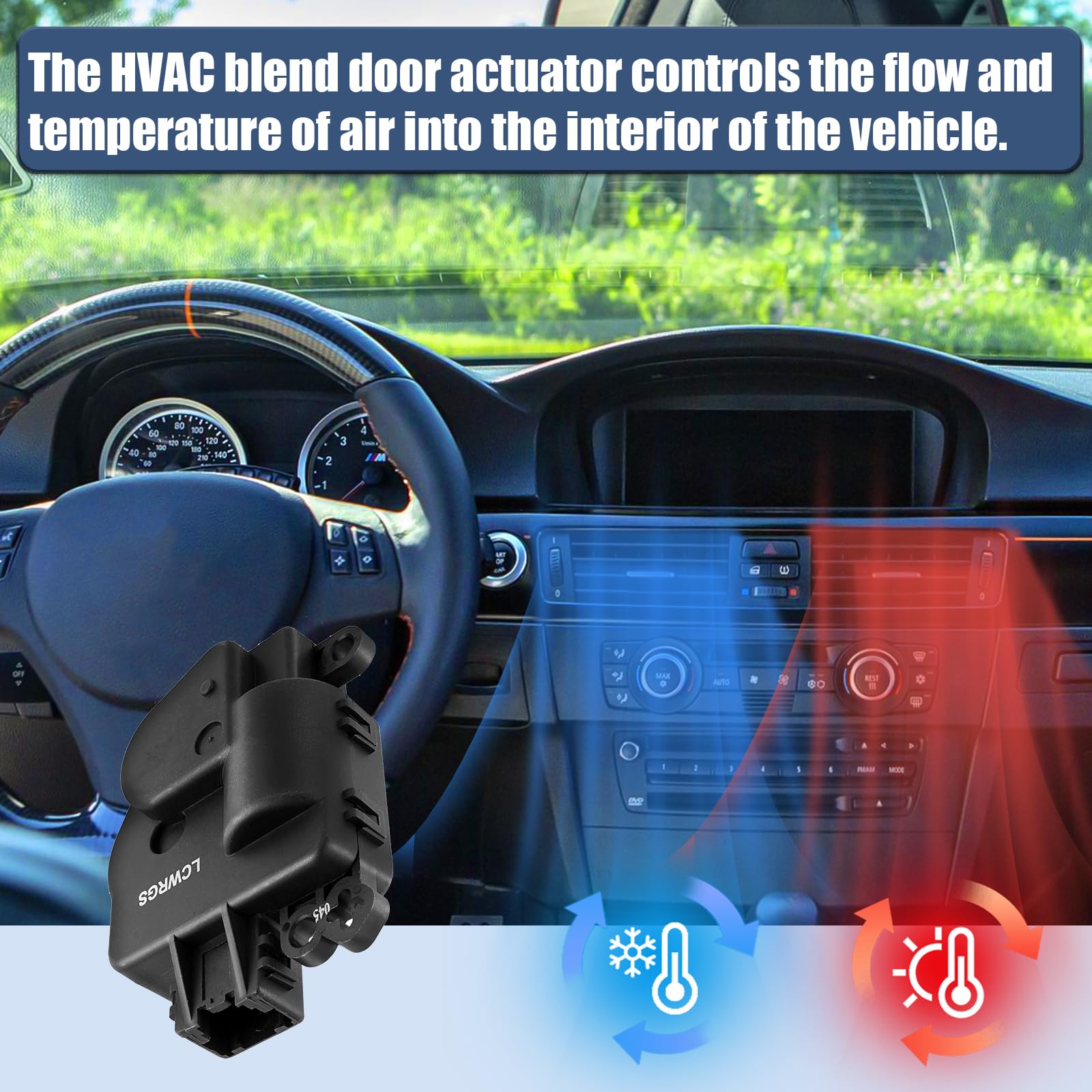 604-045 HVAC Blend Door Actuator Replacement for Dodge Durango