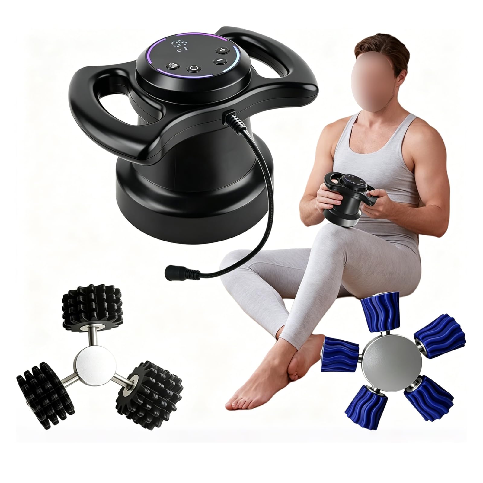 Handmassagegerät, Gerät zur Körperformung | Massagerolle für Bauch, Gesäß, Arme und Beine – Mini-Vibrationsmassagegerät für den Heimgebrauch