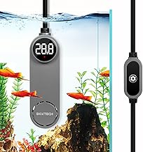 boxtech Mini Aquarium Heater 50W, Adjustable Temperature Aquarium Heater with Temperature Display for Fish Tanks and Aquarium 10-40L