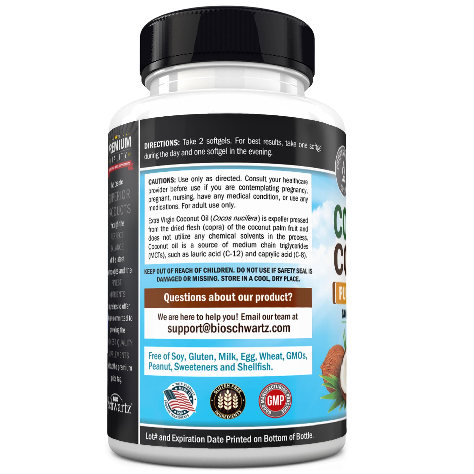 Coconut Oil Capsules 2000mg, 120ct, 2 Month Supply — Amazon image 8