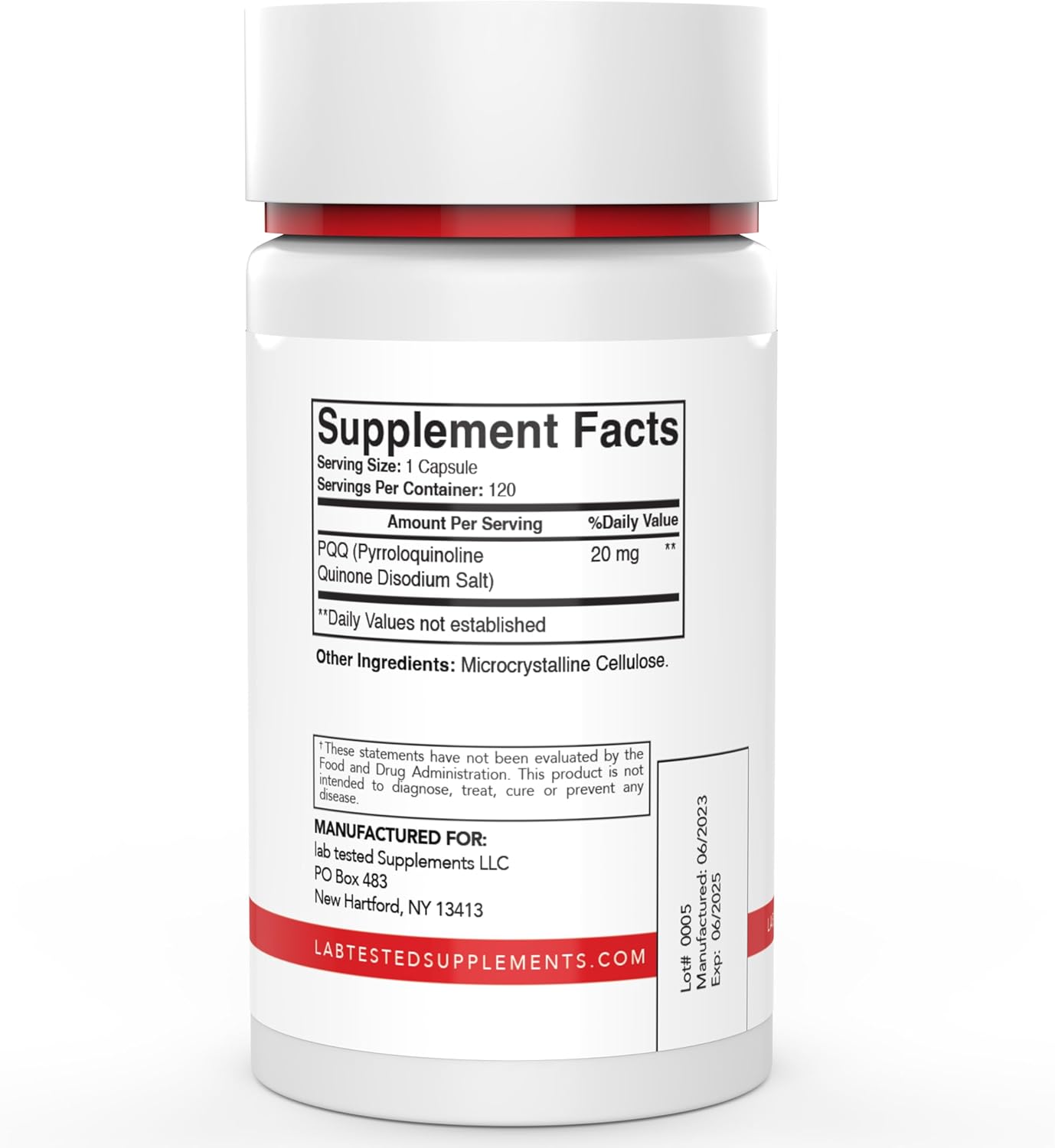 PQQ - Pyrroloquinoline Quinone - 120 20mg Capsules - 3rd Party COA provided with Every lot # - 4 Month Supply - Image 2