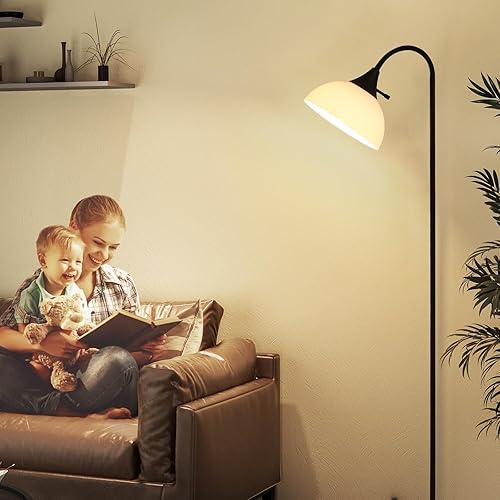Miniatura 7 de Lámparas de pie para sala de estar con control remoto, brillo continuo ajustable y temperatura de color de 2700 K-6500 K, lámpara de pie de cuello