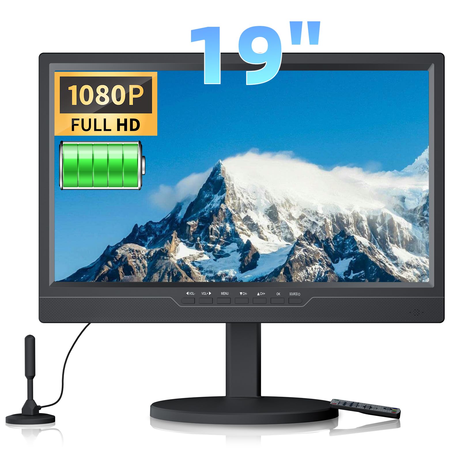 Desobry Portable TV With Digital ATSC Tuner