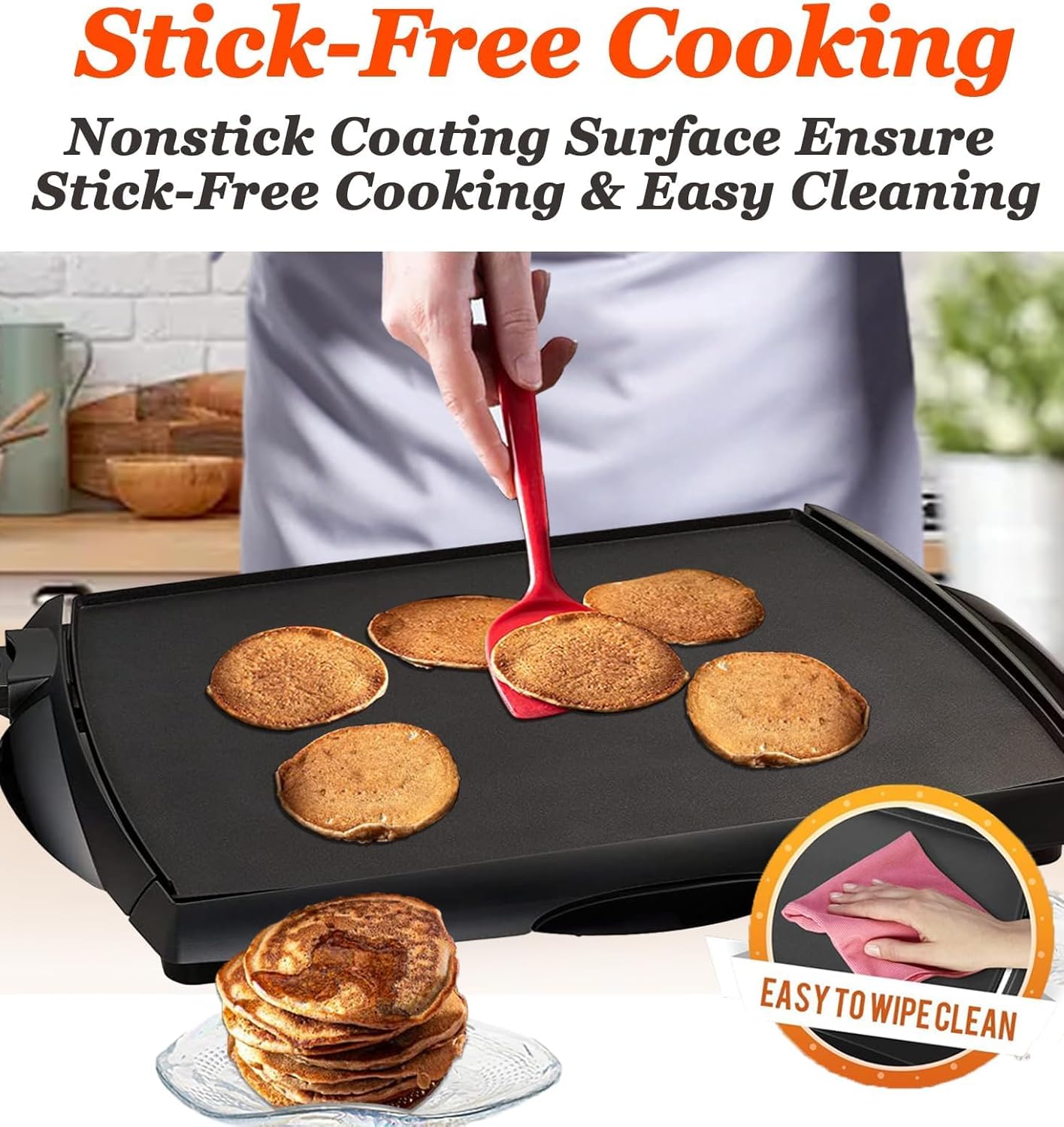 Extra-Large Nonstick Cool-Touch Electric Griddle - 12 Slices of French Toast at One Time