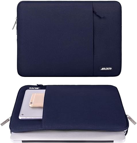 Vista 131 de MOSISO Funda vertical de poliéster con bolsillo para laptop de 15 pulgadas, para MacBook Air 15 M4 A3241, M3 A3114 y M2 A2941 de 2025, 2024 y 2023