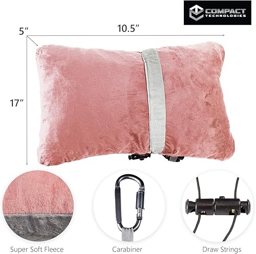 Miniatura 4 de Almohada de viaje compacta fabricada con espuma viscoelástica triturada y tela polar súper suave para una máxima comodidad en los viajes. Diseño