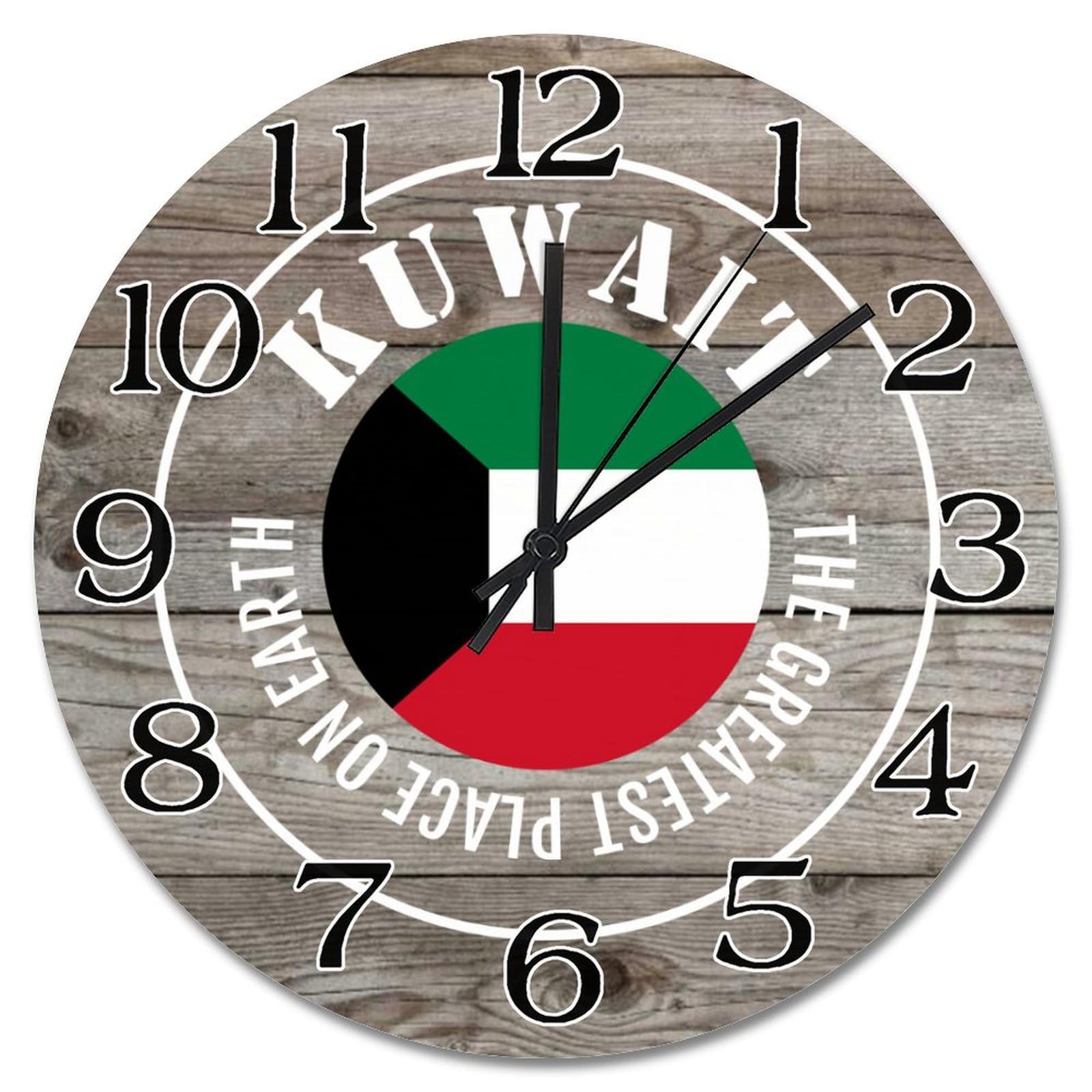 Horloge murale drapeau Koweït 38 cm cadeau idéal