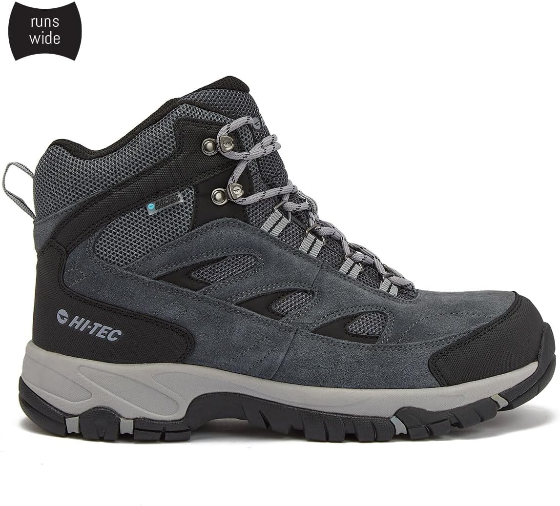 HI-TEC Yosemite WP Mid Waterproof Hiking Boots for Men, Lightweight Breathable Outdoor Trekking Shoes